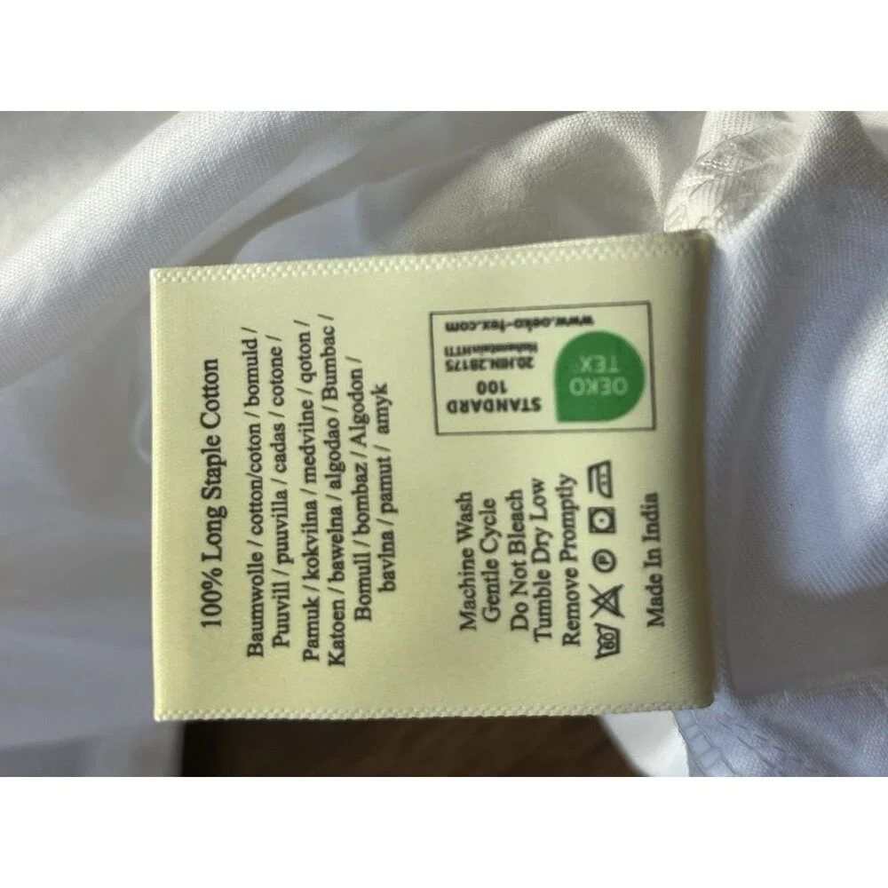 Pizuna King White Duvet Cover Set 100% Long Staple Cotton 2 King Shams New
